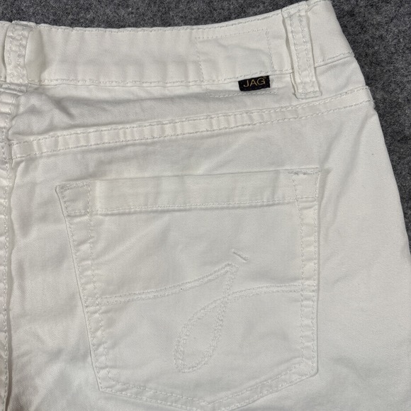 Jag Jeans Womens Size 8 (Fits 30x22) White Jeans Classic Fit Stretch Crop - Picture 7 of 14